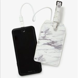🆕 CALPAK LUGGAGE TAG + CHARGER - WHITE MARBLE